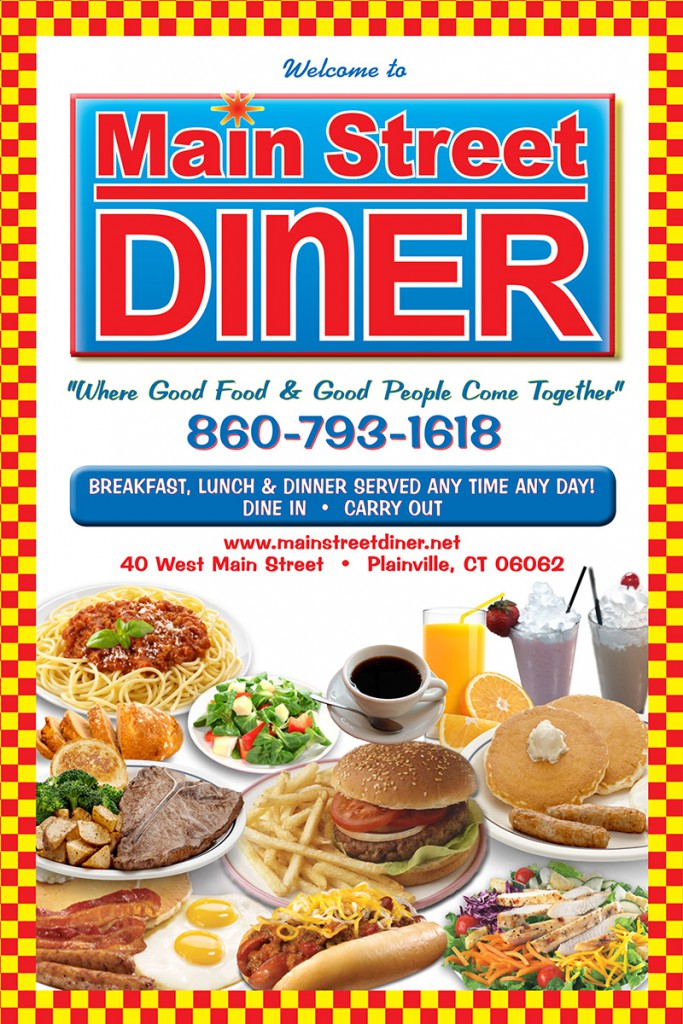 Main Street Diner Menu Cover